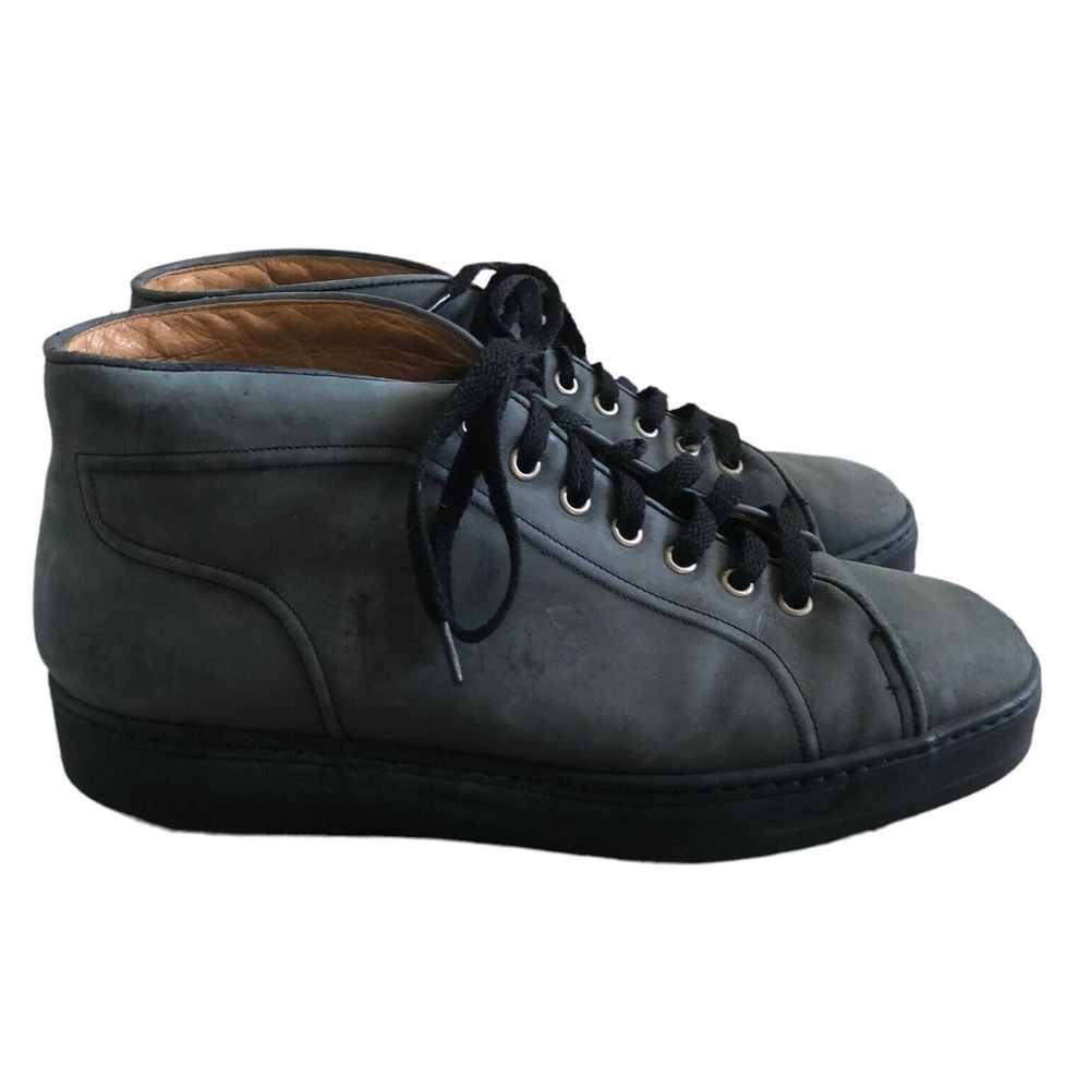 Men’s Bally Gray Fine Suede Style Ankle Boots Pander Style Size 8D